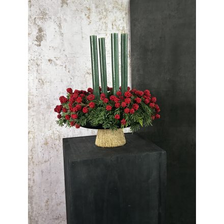 Tuja koszorús adventi tál