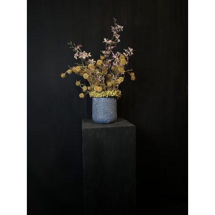 Ordhidea bogáncs virágkompozíció kék kaspó