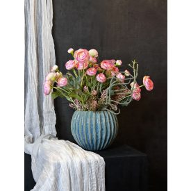 Magenta ranunculus virágkompozíció zsinóros kaspó