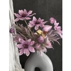 Lila magnólia  virágkompozíció szürke váza