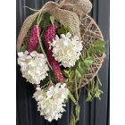 Hortenzia fűzfa juta-fém ajtókopogtató