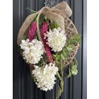 Hortenzia fűzfa juta-fém ajtókopogtató